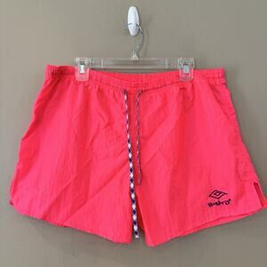 RARE! UMBRO x‎ VINTAGE Shorts Large Nylon USA Made Soccer Neon Pink Purple